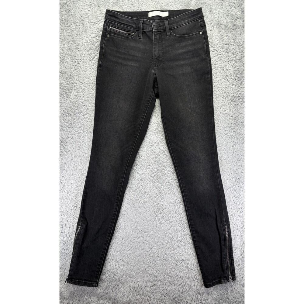 Athleta Jeans Womens‎ Size 2 Black Sculptek Skinny Ankle Zip Carbon Wash